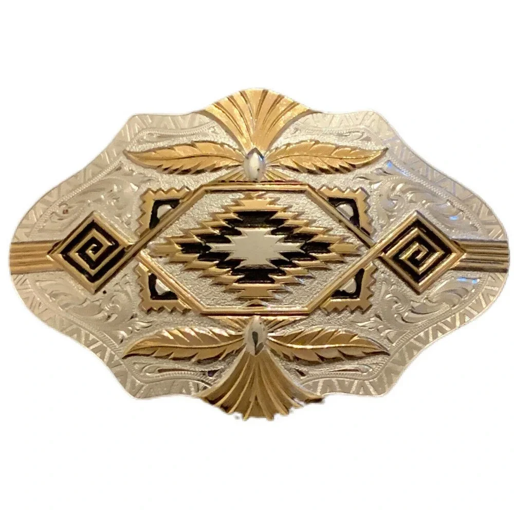 SOLD!!! Sold!!MONTANA SILVERSMITHS Silver Plated~Western belt buckle~ Columbus - Picture 6 of 12